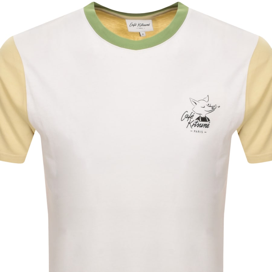 Maison Kitsune Cafe Kitsune T Shirt Beige | Mainline Menswear